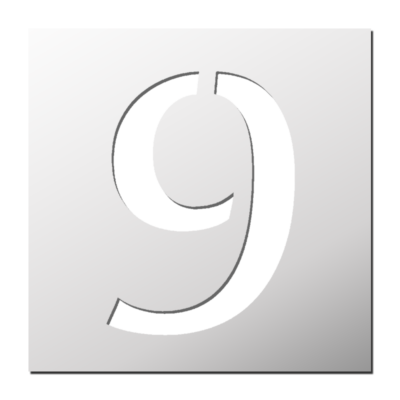 Pochoir Chiffre 9