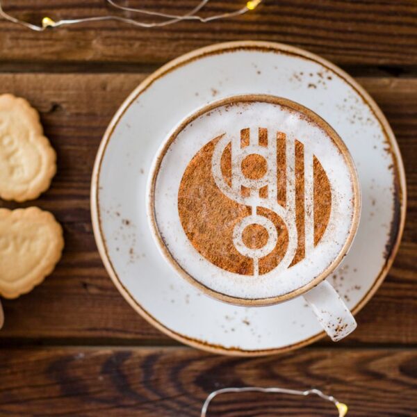 Pochoir Café Yin et Yang