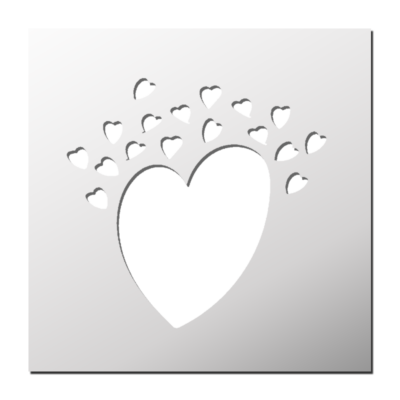 Pochoir Coeurs