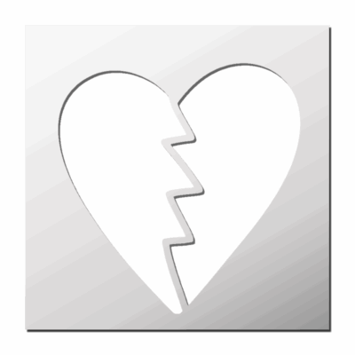Pochoir Coeur brisé