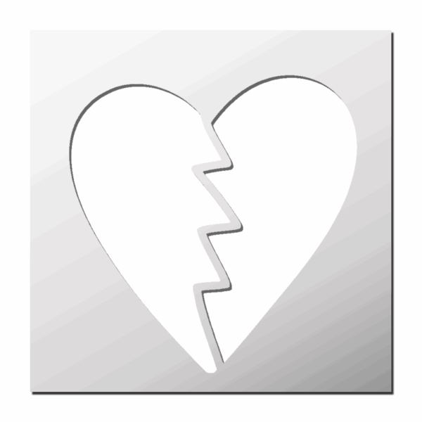 Pochoir Coeur brisé