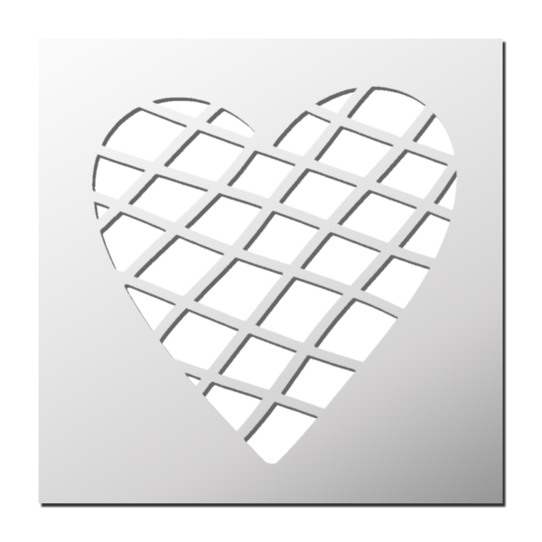 Pochoir Coeur Mosaïque