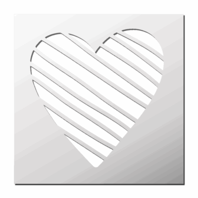 Pochoir Coeur Zèbre