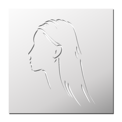 Pochoir Croquis Dessin Visage Femme
