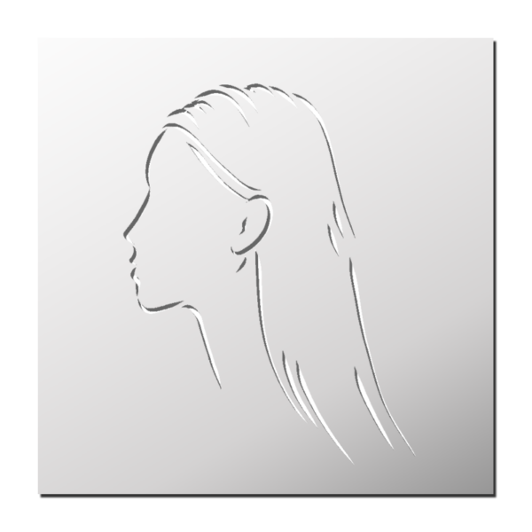Pochoir Croquis Dessin Visage Femme