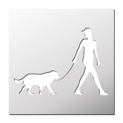 Pochoir Promenade Chien