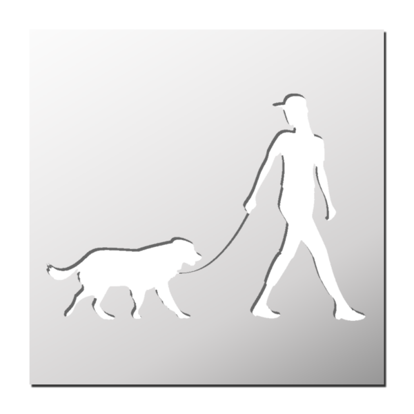 Pochoir Promenade Chien