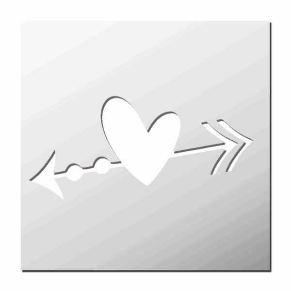 Pochoir Flèche Coeur