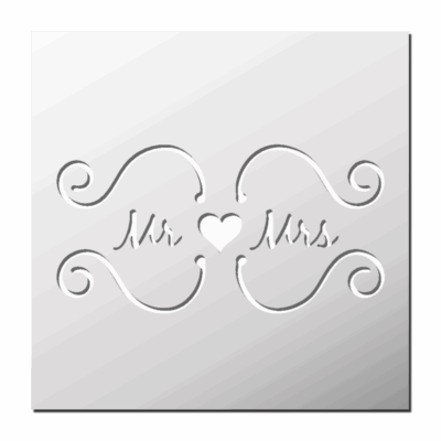 Pochoir Mr & Mrs