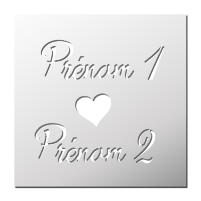 Pochoir Prénoms Coeur