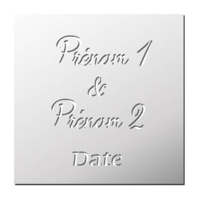 Pochoir déco Prénoms + Date Mariage