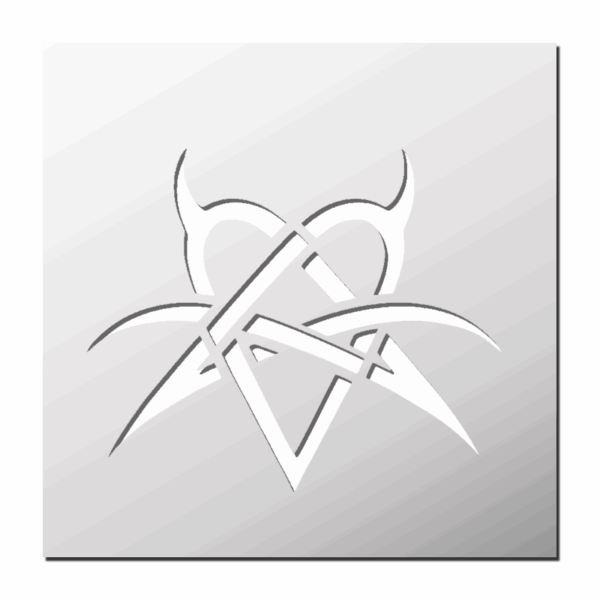 Pochoir Coeur Diable