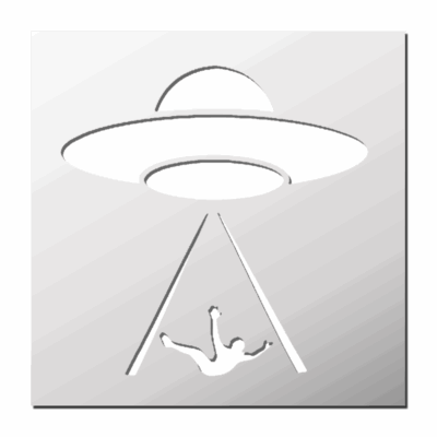 Pochoir Enlèvement extraterrestre