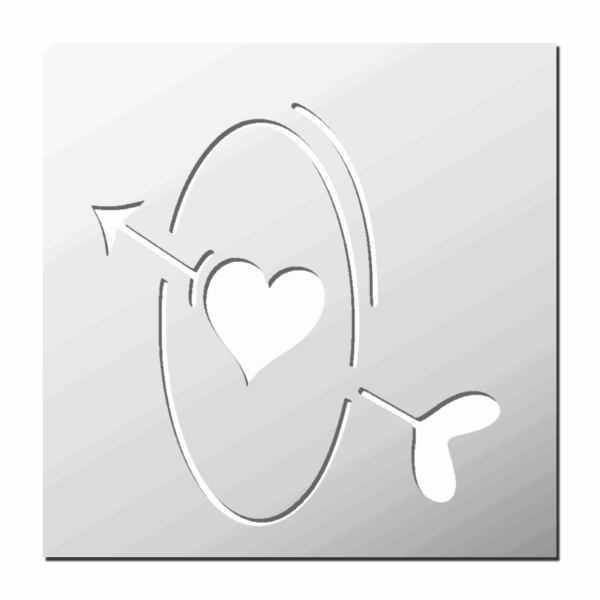 Pochoir Flèche Coeur