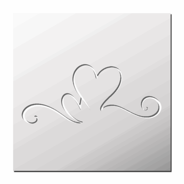 Pochoir Ornement Coeur