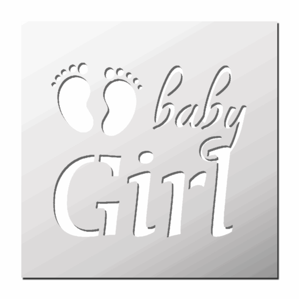 Pochoir Baby Girl