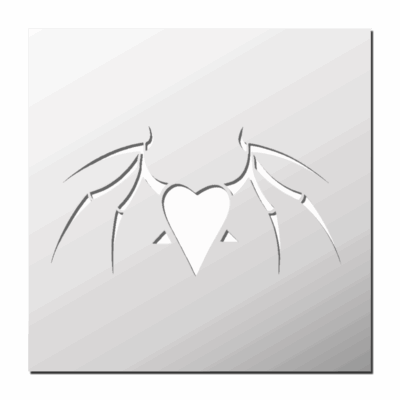 Pochoir Démon Coeur