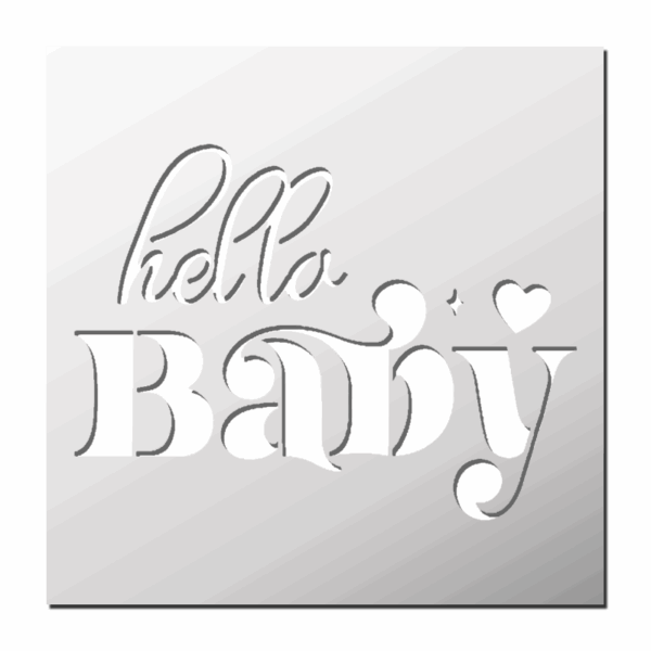 Pochoir Hello Baby