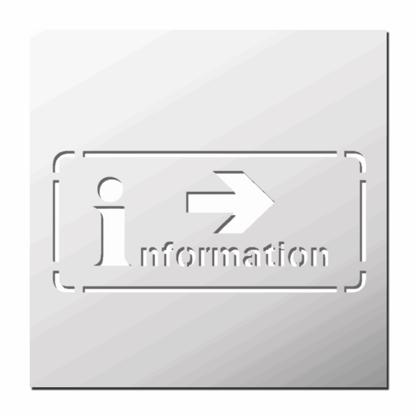 Pochoir Panneau Information