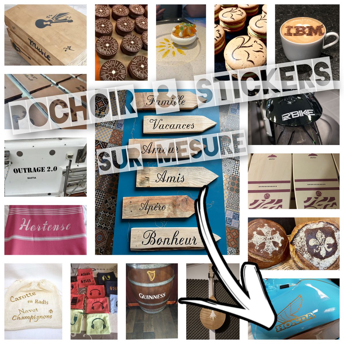 Fabricant Français de Pochoirs et Stickers Sur Mesure