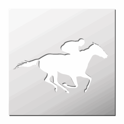 Pochoir Cheval de course