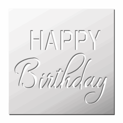 Pochoir Happy Birthday