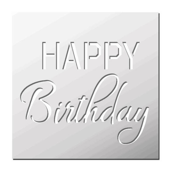 Pochoir Happy Birthday