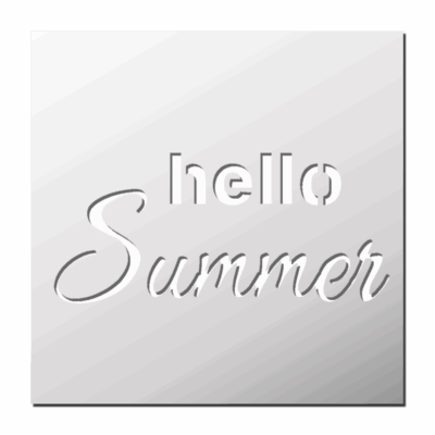 Pochoir Hello SUMMER