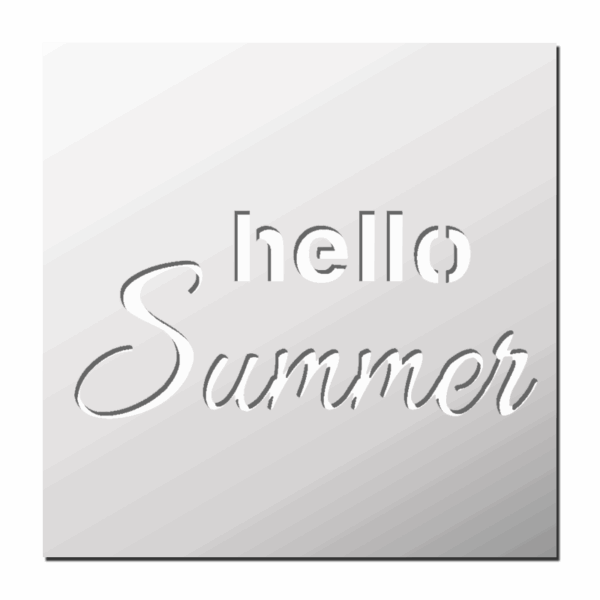 Pochoir Hello SUMMER