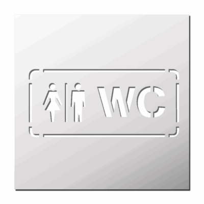 Pochoir Panneau WC