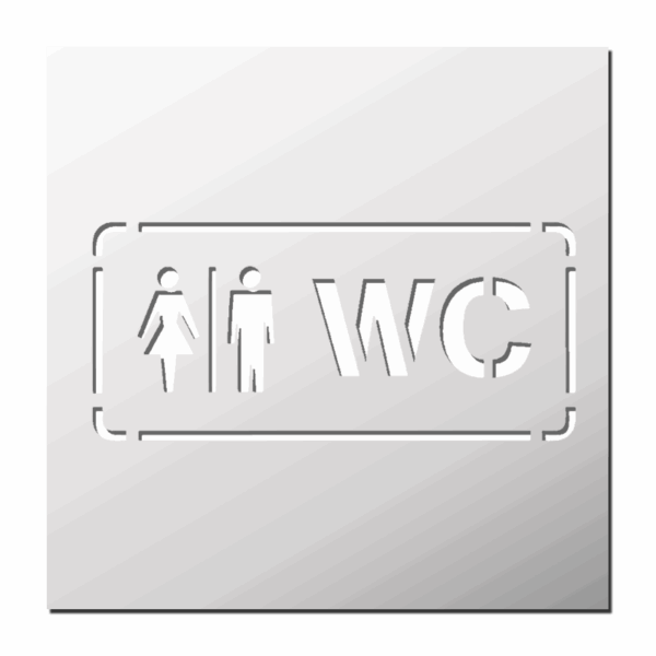 Pochoir Panneau WC