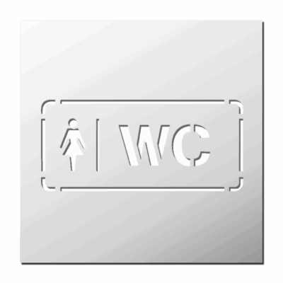 Pochoir Panneau WC Femme
