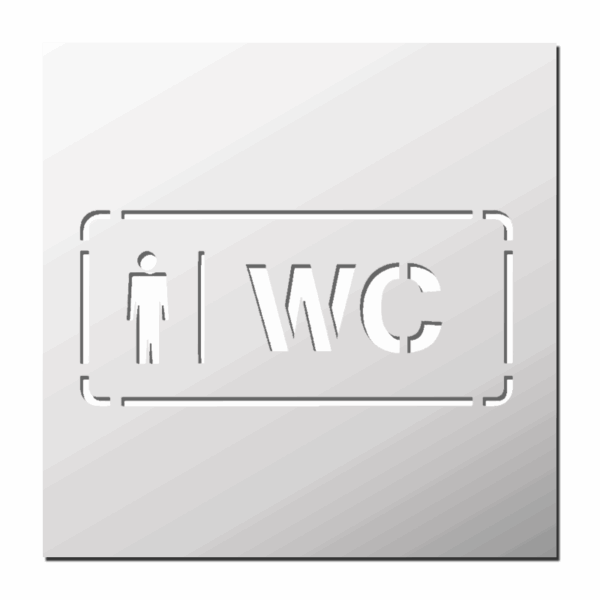 Pochoir Panneau WC Homme