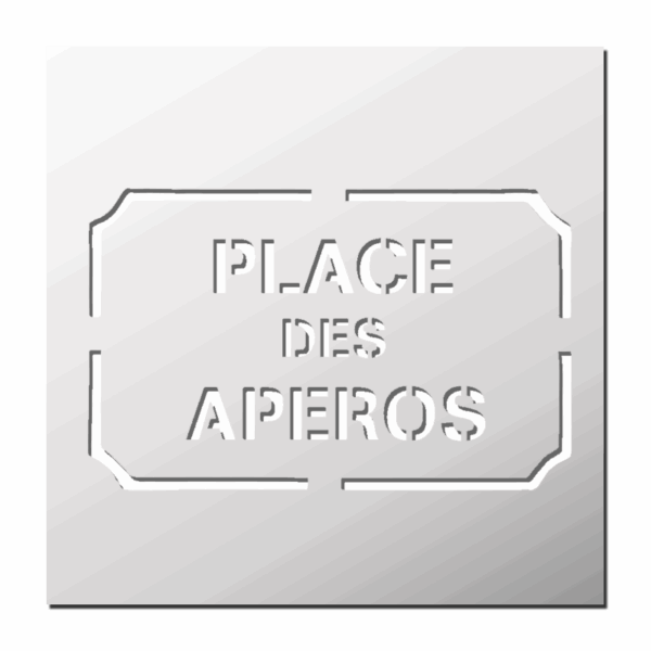 Pochoir Place des apéros