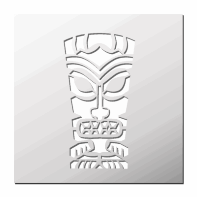 Pochoir Statue Totem Tiki