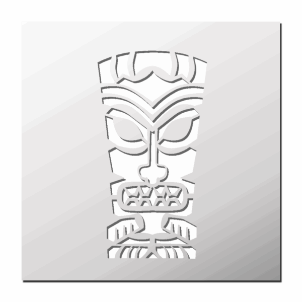 Pochoir Statue Totem Tiki