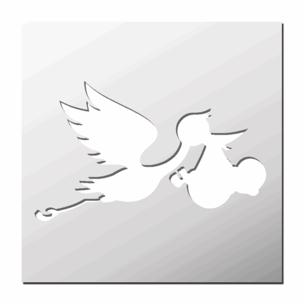 Pochoir Cigogne Bébé