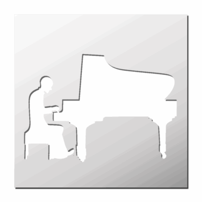 Pochoir Pianiste