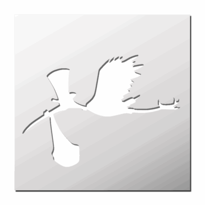 Pochoir Cigogne