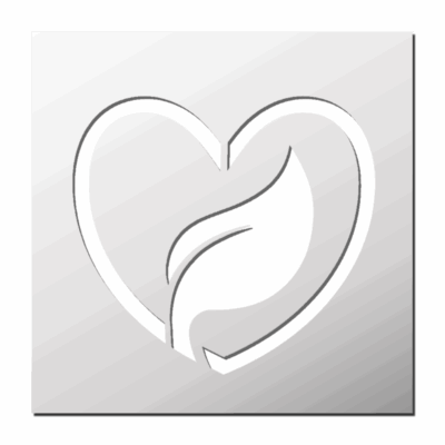 Pochoir Feuille Coeur