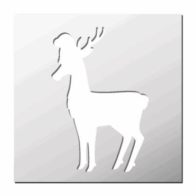 Pochoir Renne Père Noël