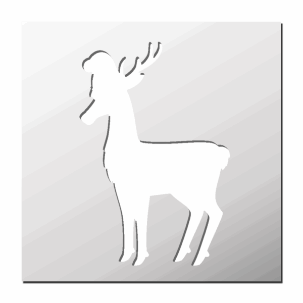 Pochoir Renne Père Noël