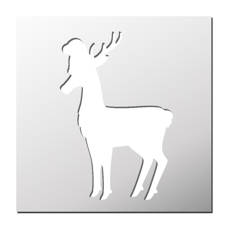 Pochoir Renne Père Noël Pochoir Renne Père Noël