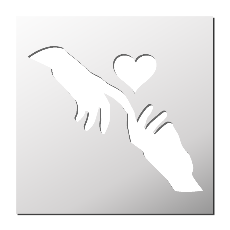Pochoir Amour Mains Coeur Pochoir Amour Mains Coeur