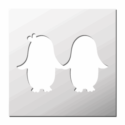 Pochoir Couple Pingouins