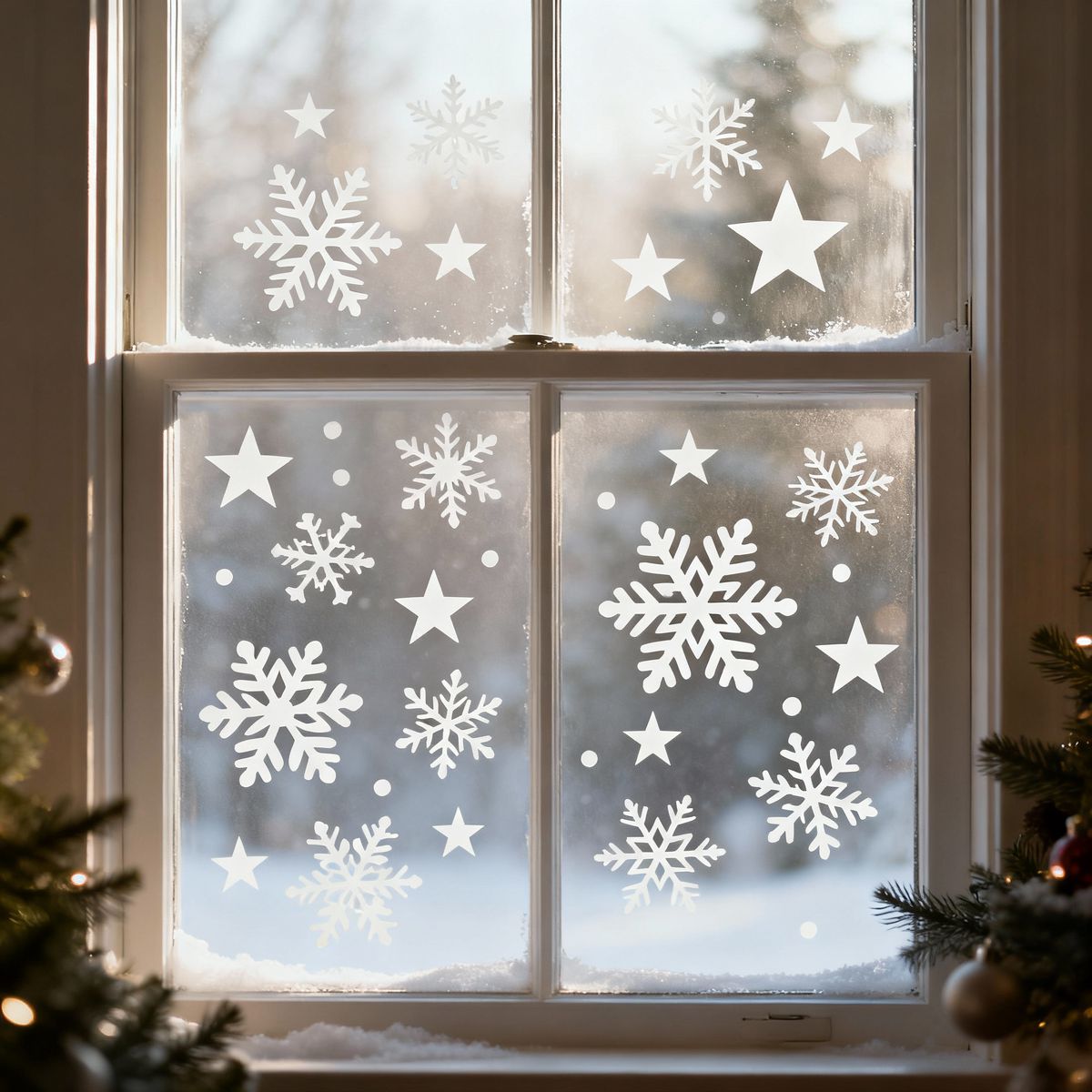 Comment décorer ses vitres ou sa vitrine rapidement et simplement grâce à nos pochoirs sur mesure ?