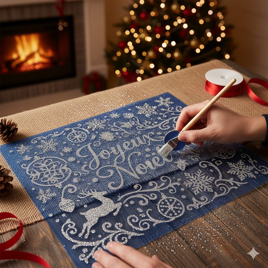 Créez une Magie de Noël Unique : La Décoration au Pochoir !