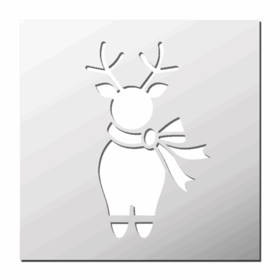 Pochoir Renne Père Noël