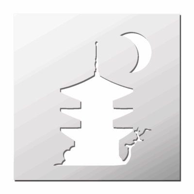 Pochoir Temple Japon