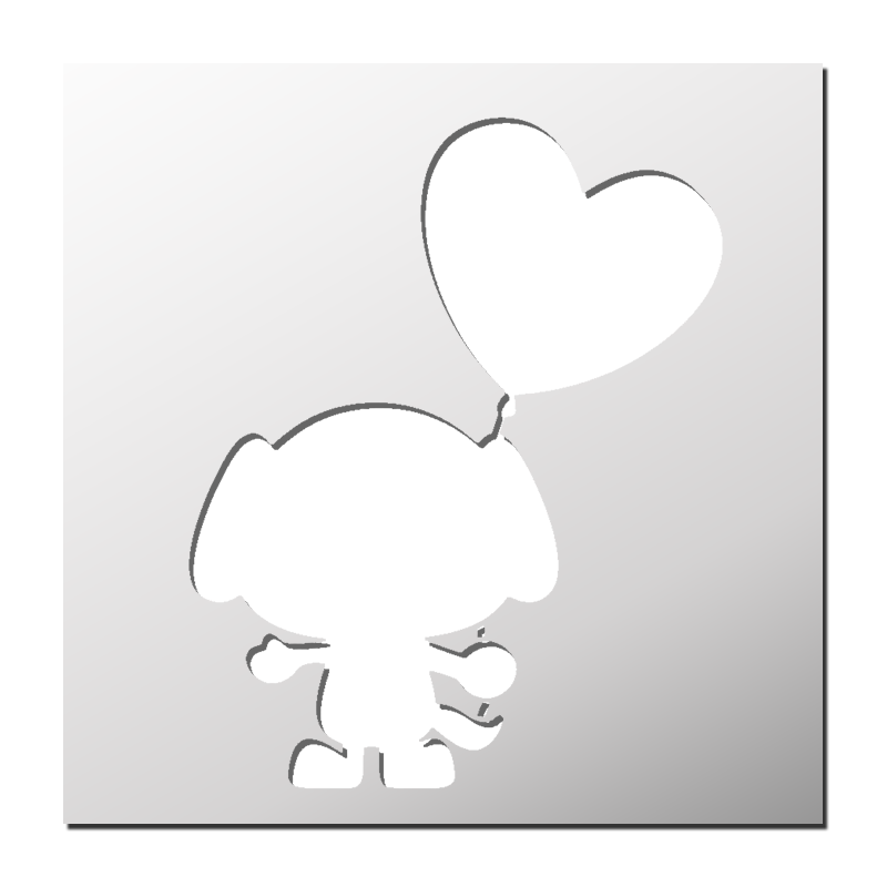 Pochoir Chien Coeur Pochoir Chien Coeur